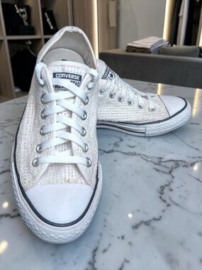 Converse Chuck Taylor All Star  Crochet Sneaker Black-White women’s size 8